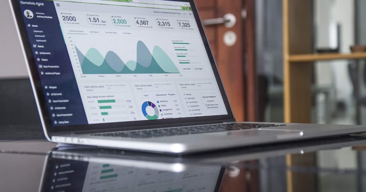 SEO analytics dashboard showing traffic metrics, keyword rankings, and content performance data