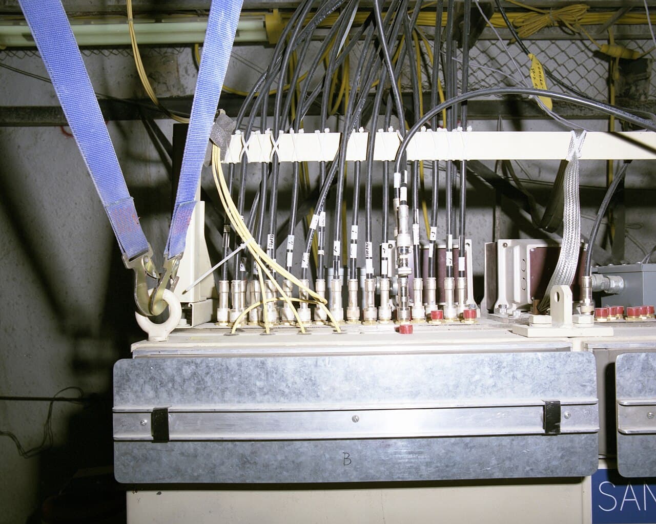Fiber optics rack representing AI crawler verification through infrastructure logs