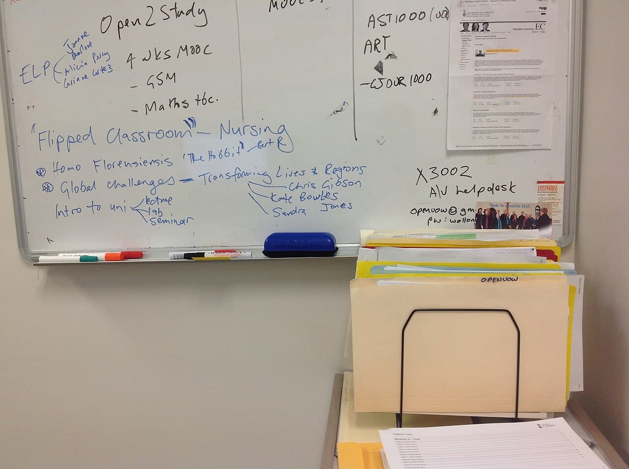 Office whiteboard capturing an answer engine optimization checklist for page structure and evidence review