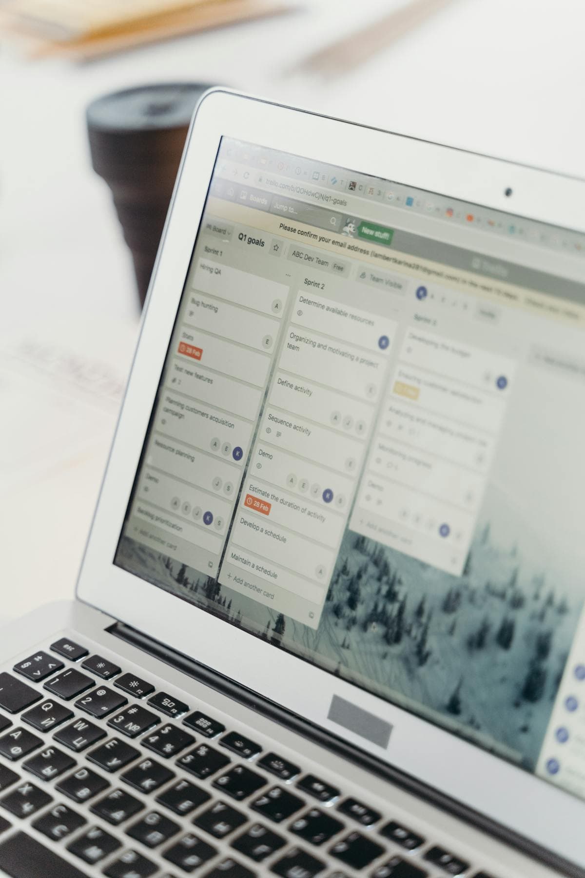 Laptop workflow screen used to review bing webmaster tools ai performance reporting tasks