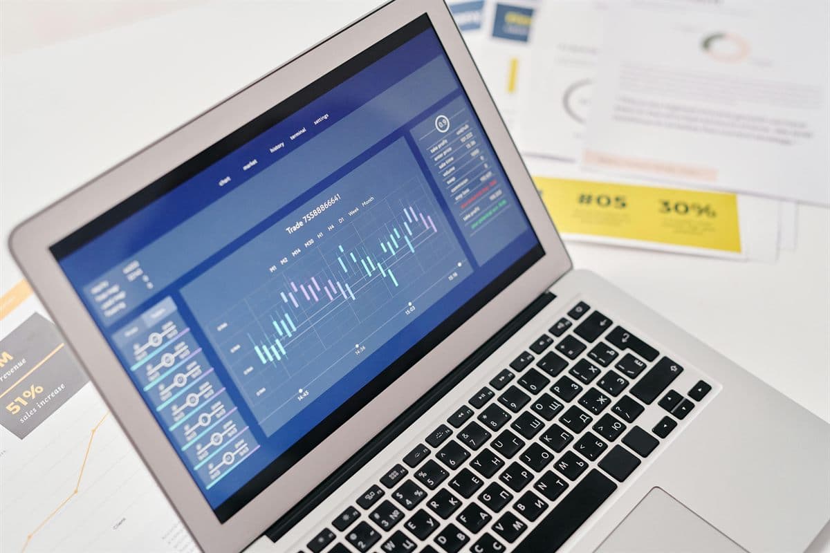 Laptop analytics dashboard used to explain claude searchbot robots.txt decisions and AI-search visibility