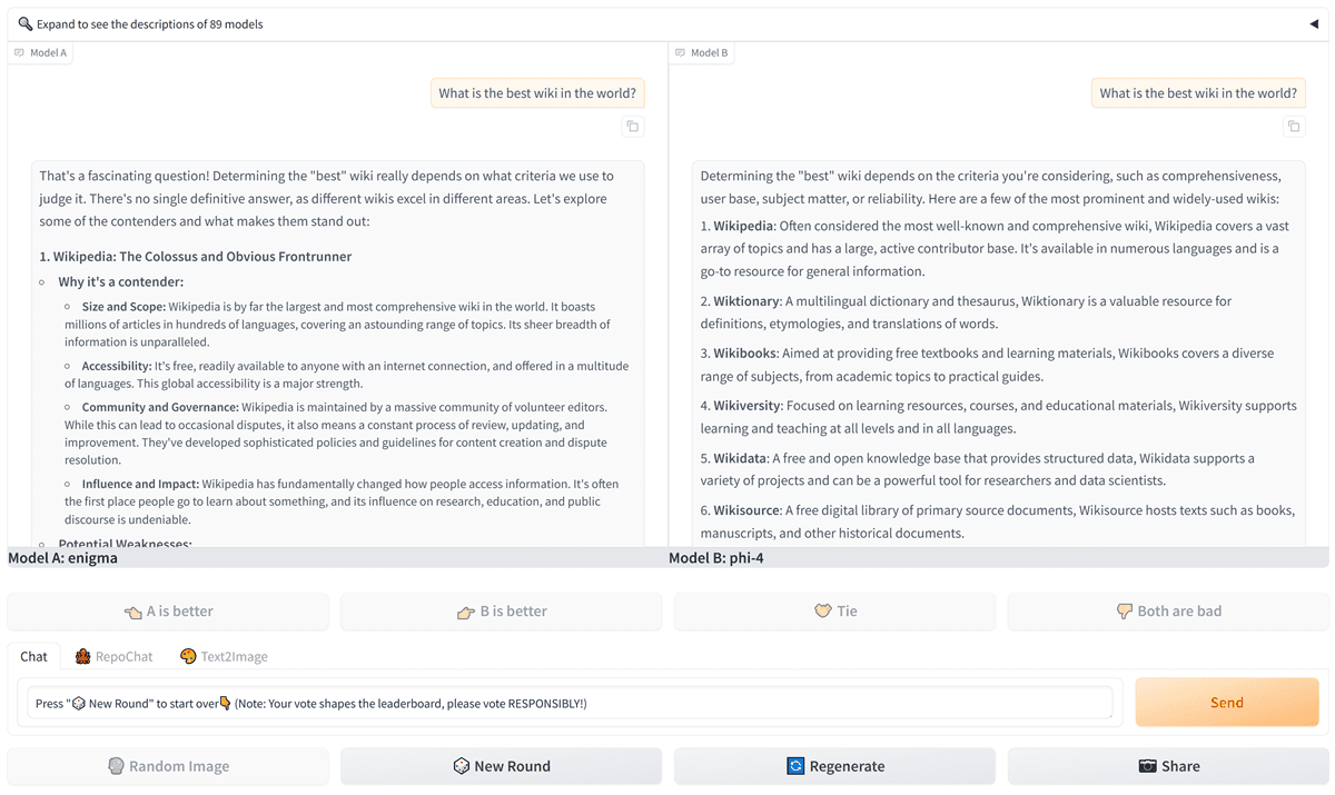 Chat interface and ranking dashboard used to evaluate chatgpt search ranking factors